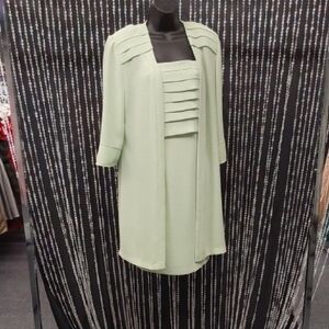 Joseph Ribkoff Mint Green Dress and Jacket Ensemble